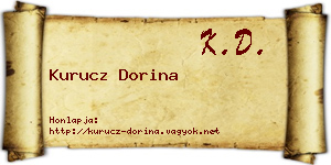 Kurucz Dorina névjegykártya