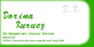 dorina kurucz business card